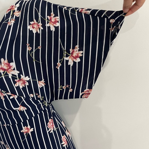 Ally Wrap Floral Maxi Stripe Dress - Picture 6 of 9